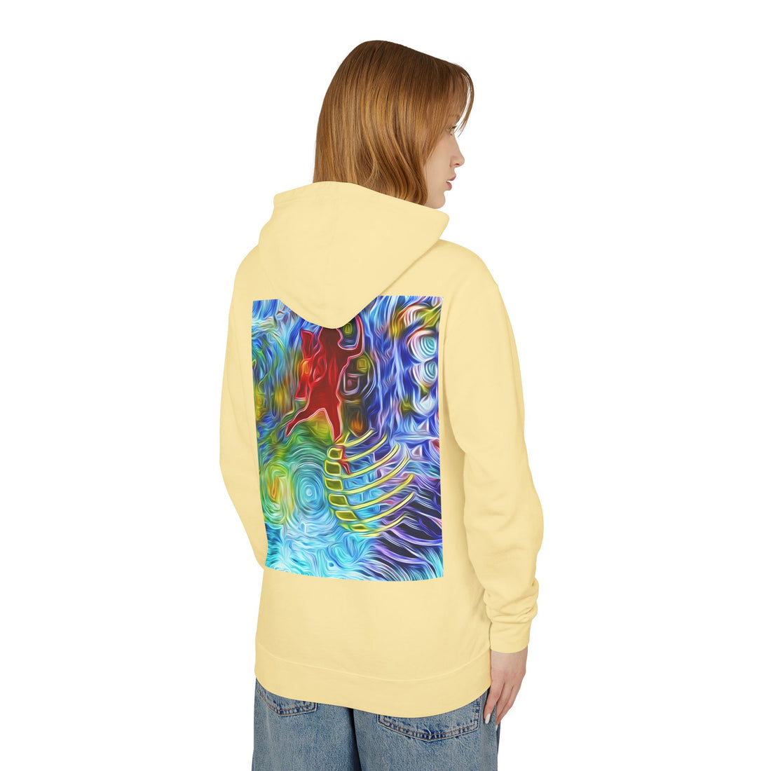 Abundance Frequency Unisex Lightweight Hooded Sweatshirt