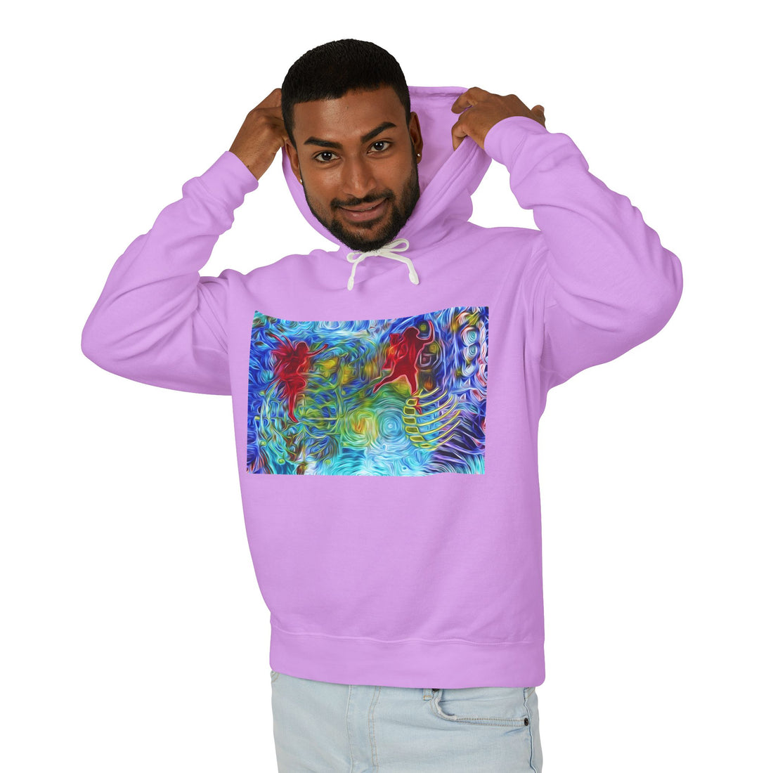 Abundance Frequency Unisex Lightweight Hooded Sweatshirt