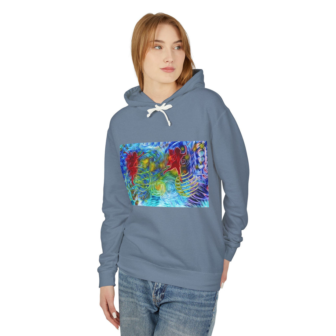 Abundance Frequency Unisex Lightweight Hooded Sweatshirt