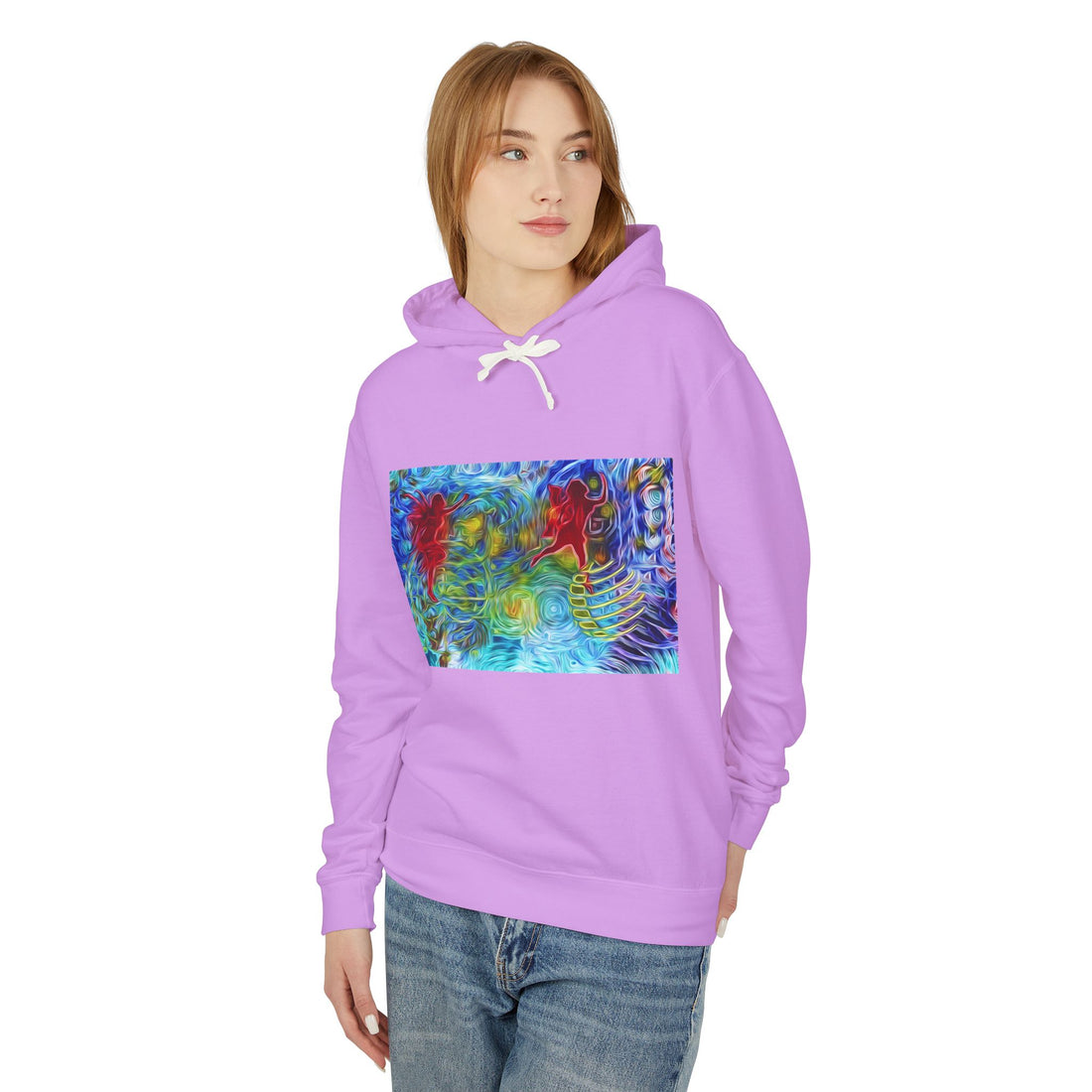 Abundance Frequency Unisex Lightweight Hooded Sweatshirt