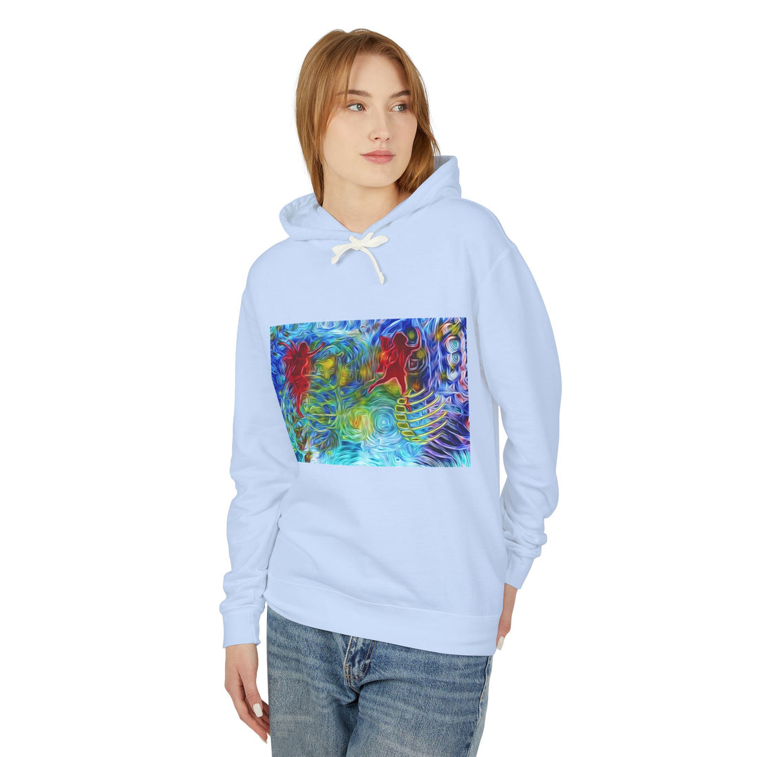 Abundance Frequency Unisex Lightweight Hooded Sweatshirt