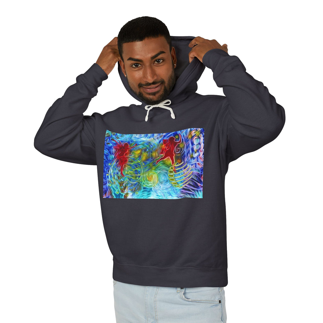 Abundance Frequency Unisex Lightweight Hooded Sweatshirt
