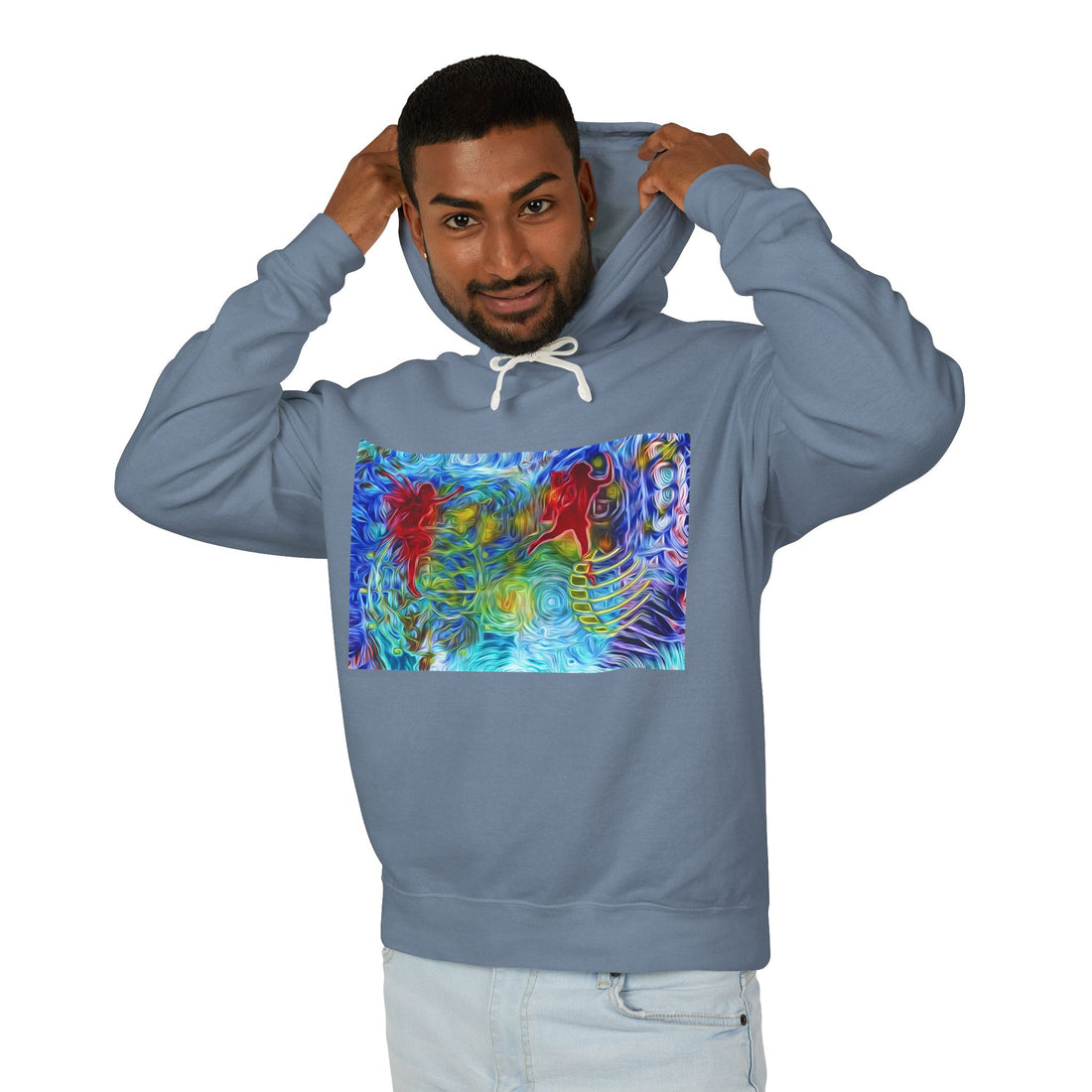 Abundance Frequency Unisex Lightweight Hooded Sweatshirt