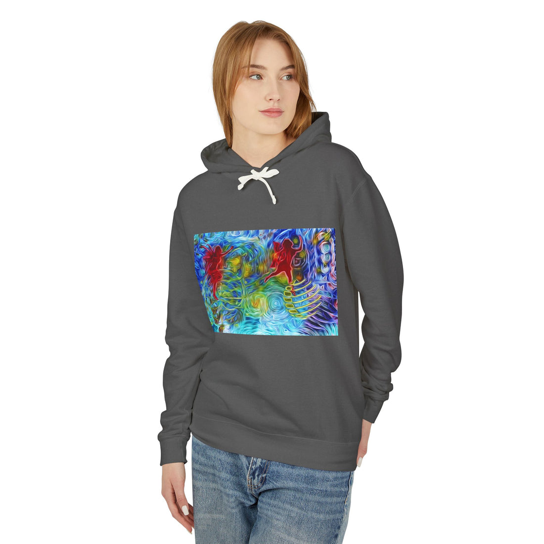 Abundance Frequency Unisex Lightweight Hooded Sweatshirt
