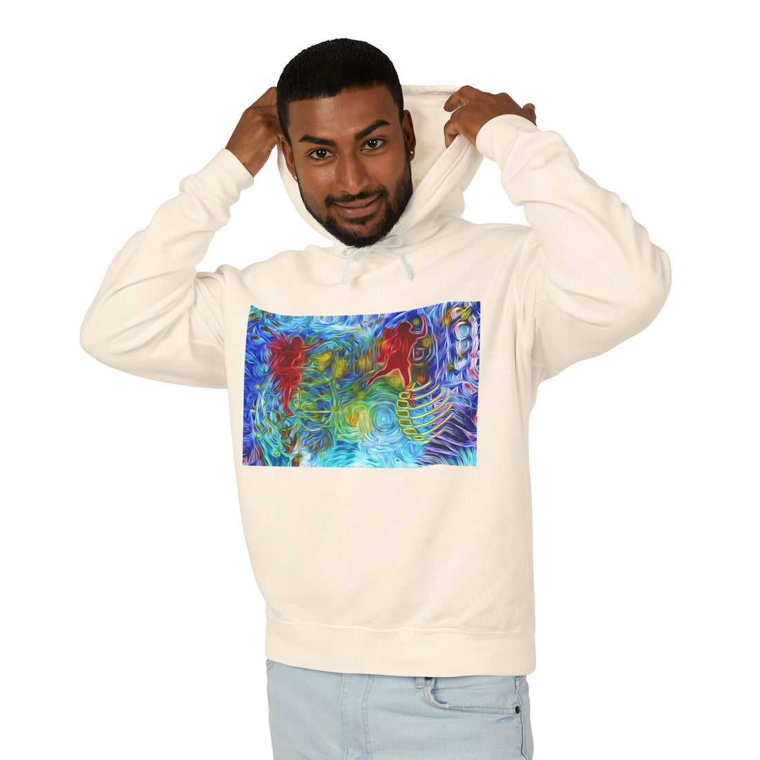Abundance Frequency Unisex Lightweight Hooded Sweatshirt