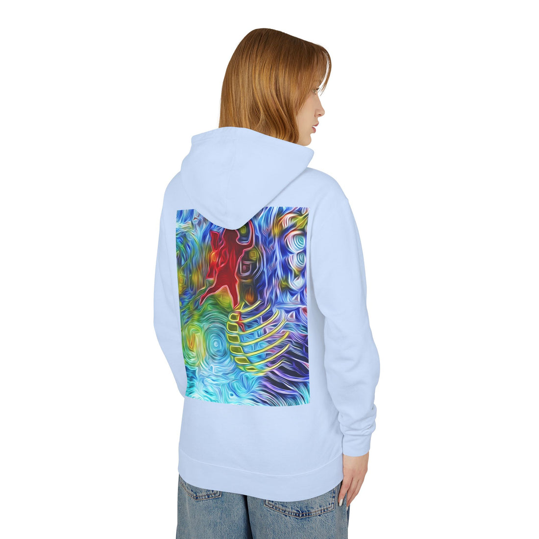 Abundance Frequency Unisex Lightweight Hooded Sweatshirt