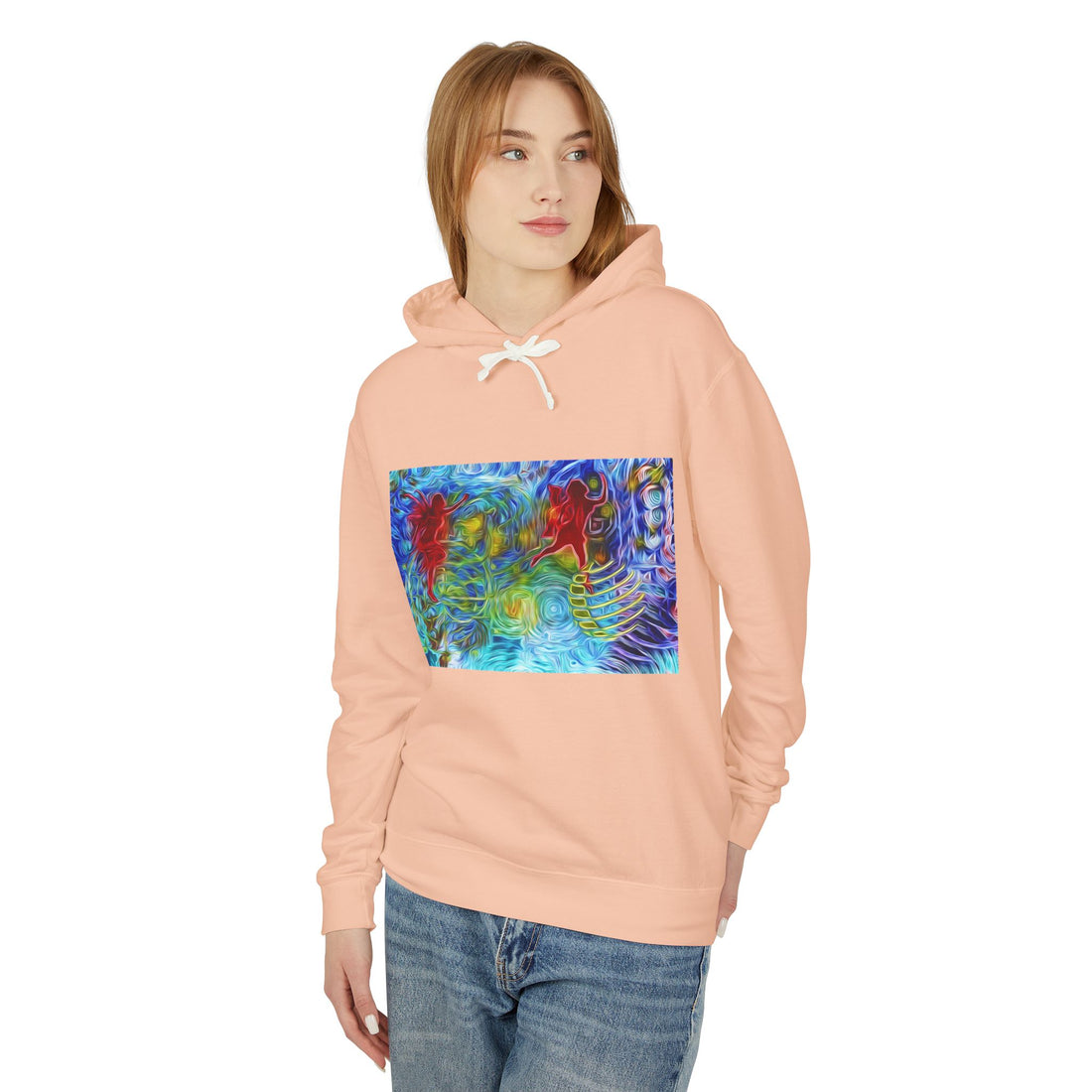 Abundance Frequency Unisex Lightweight Hooded Sweatshirt