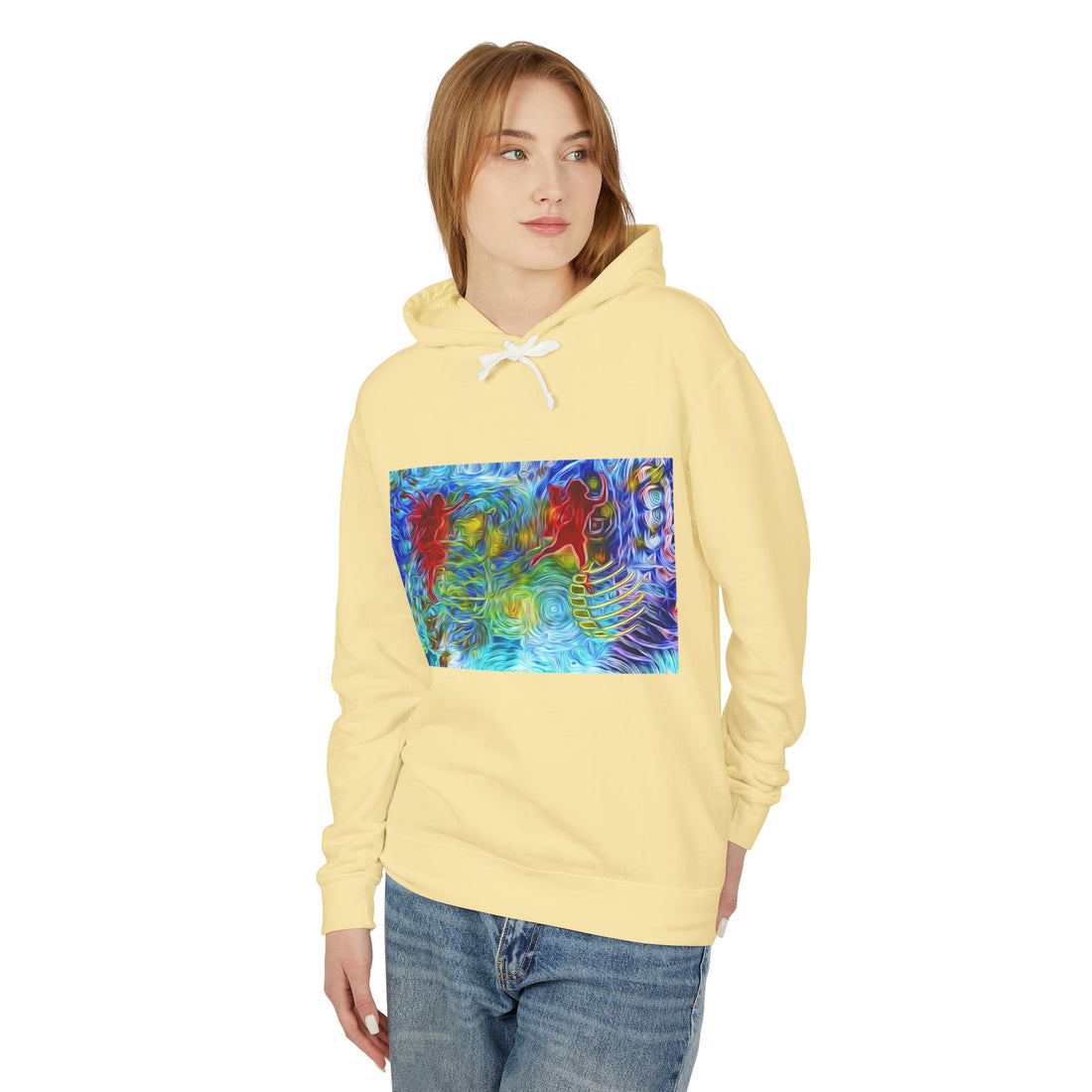 Abundance Frequency Unisex Lightweight Hooded Sweatshirt