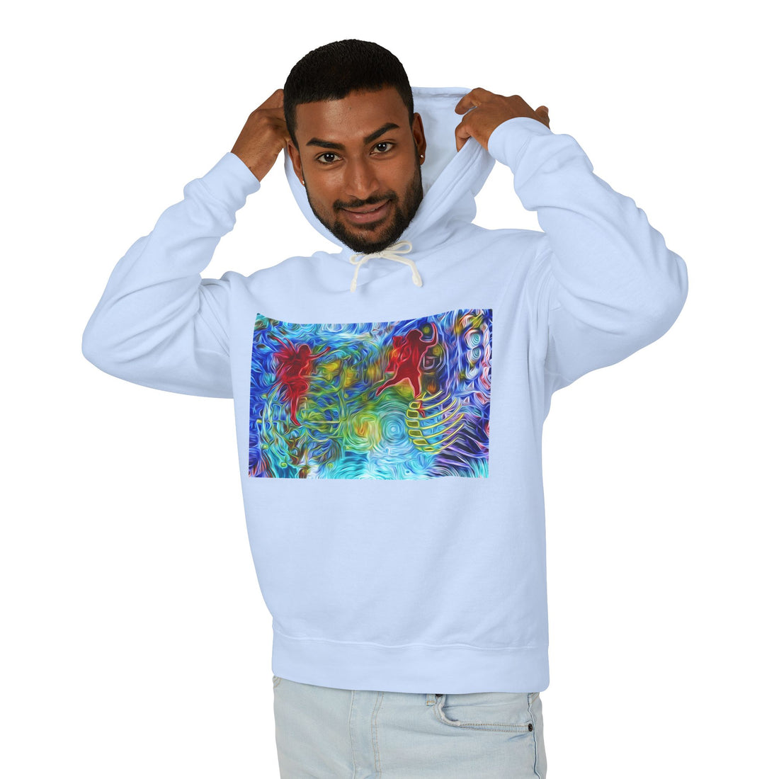 Abundance Frequency Unisex Lightweight Hooded Sweatshirt