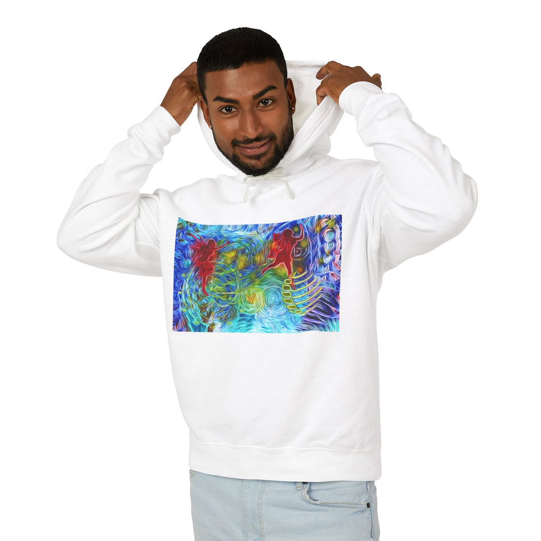 Abundance Frequency Unisex Lightweight Hooded Sweatshirt
