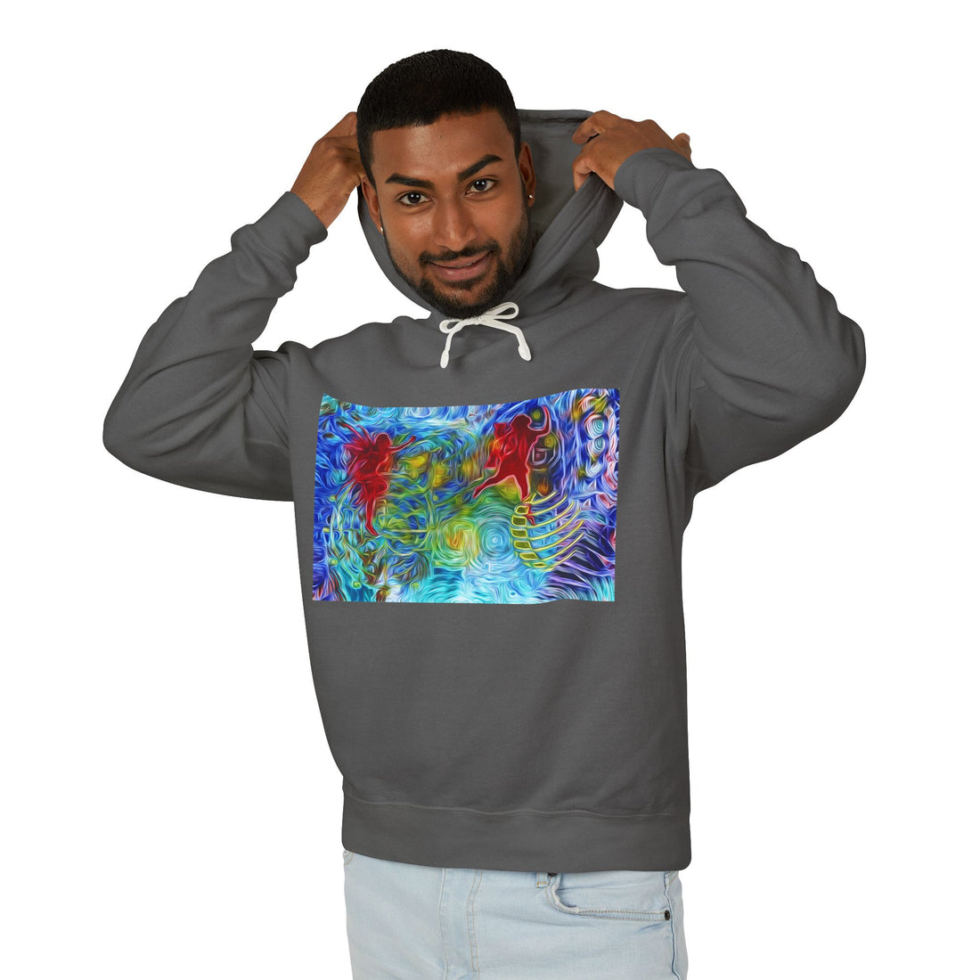 Abundance Frequency Unisex Lightweight Hooded Sweatshirt