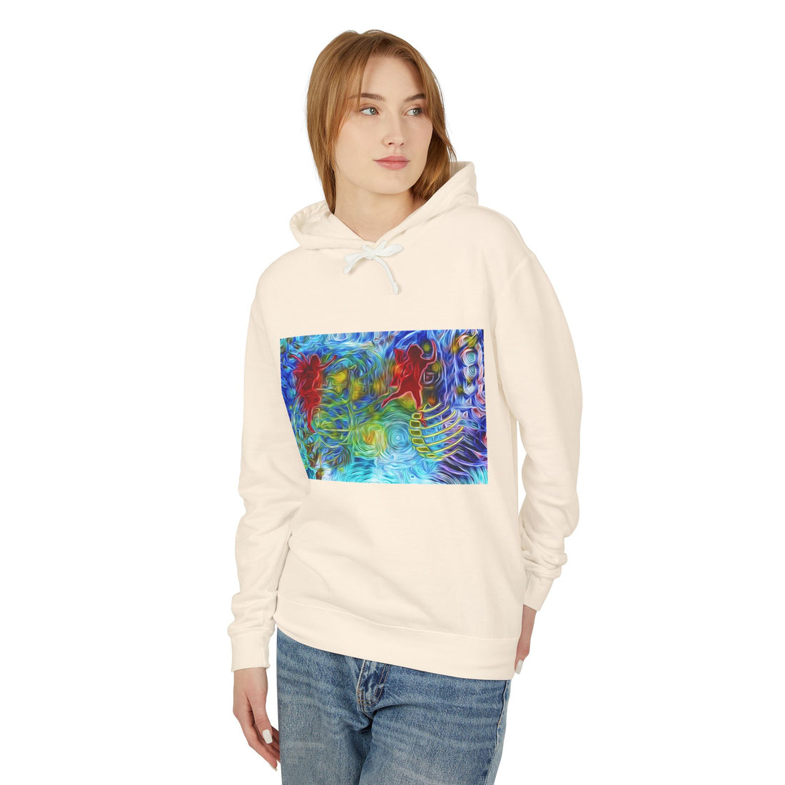 Abundance Frequency Unisex Lightweight Hooded Sweatshirt