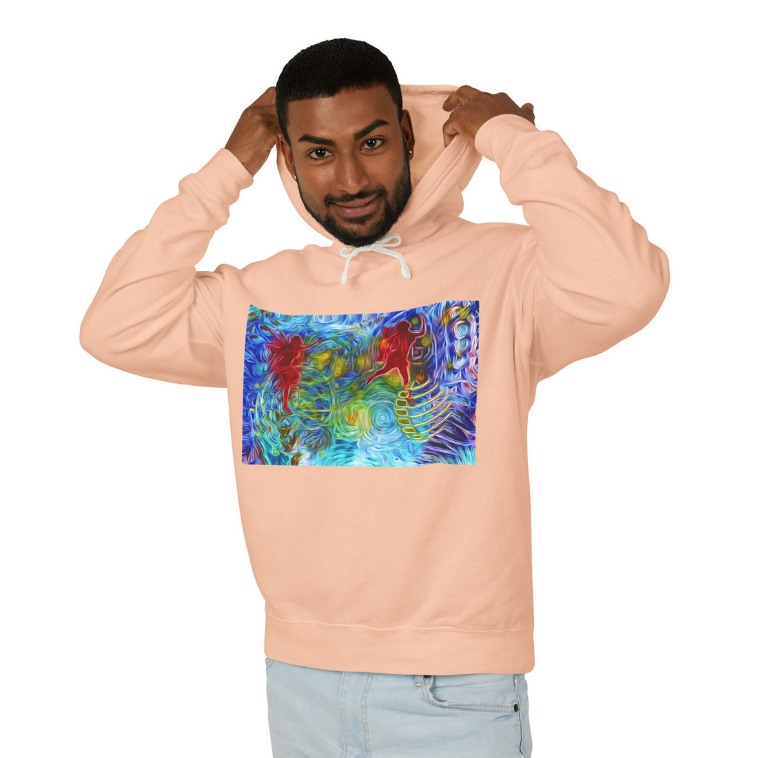 Abundance Frequency Unisex Lightweight Hooded Sweatshirt