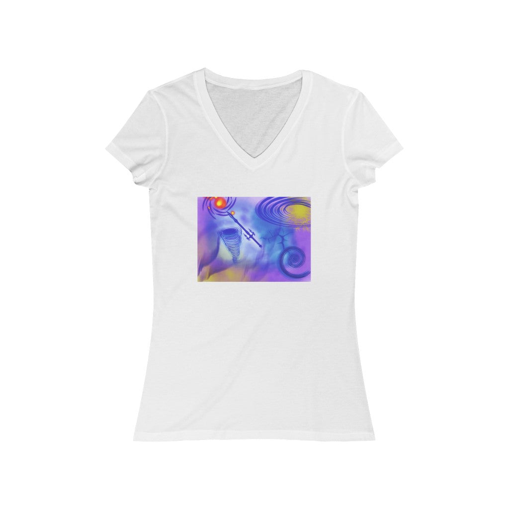 Anti Mind Control Women's Jersey Short Sleeve V-Neck Tee