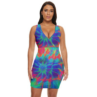 Neurotransmitters Activation Draped Bodycon Dress