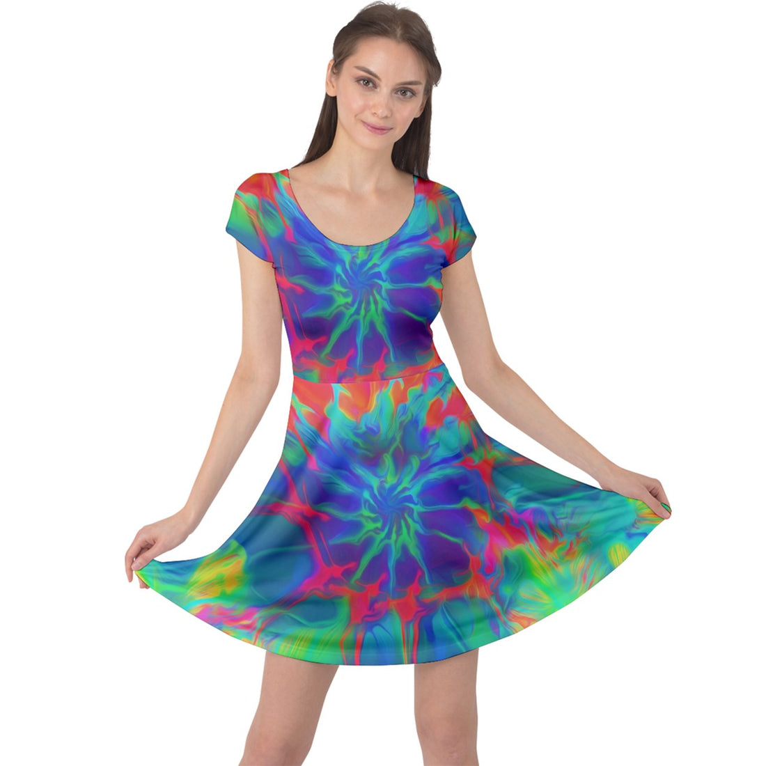 Neurotransmitters Activation Cap Sleeve Dress