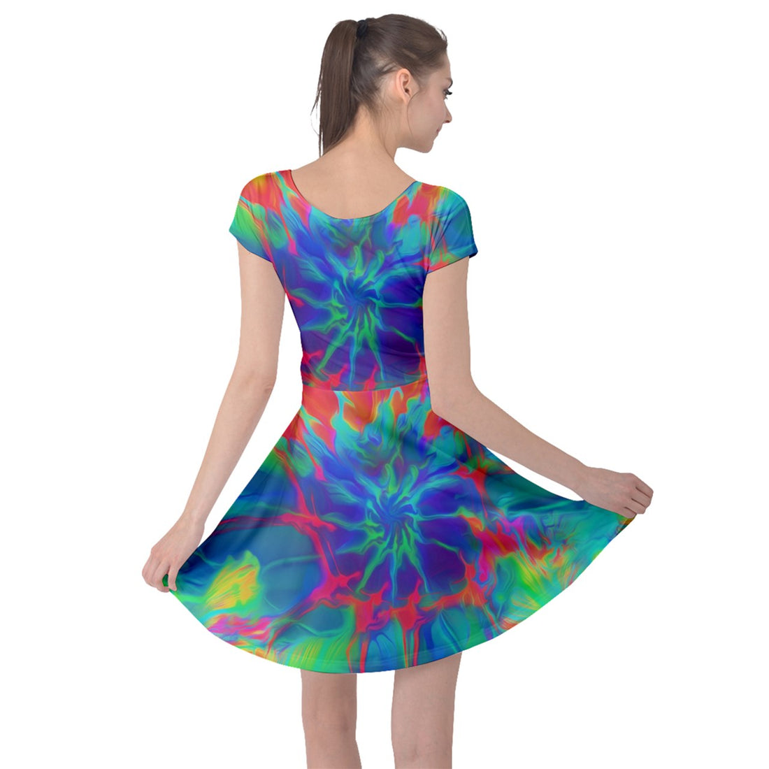 Neurotransmitters Activation Cap Sleeve Dress