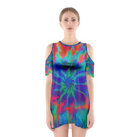 Neurotransmitters Activation Shoulder Cutout One Piece Dress