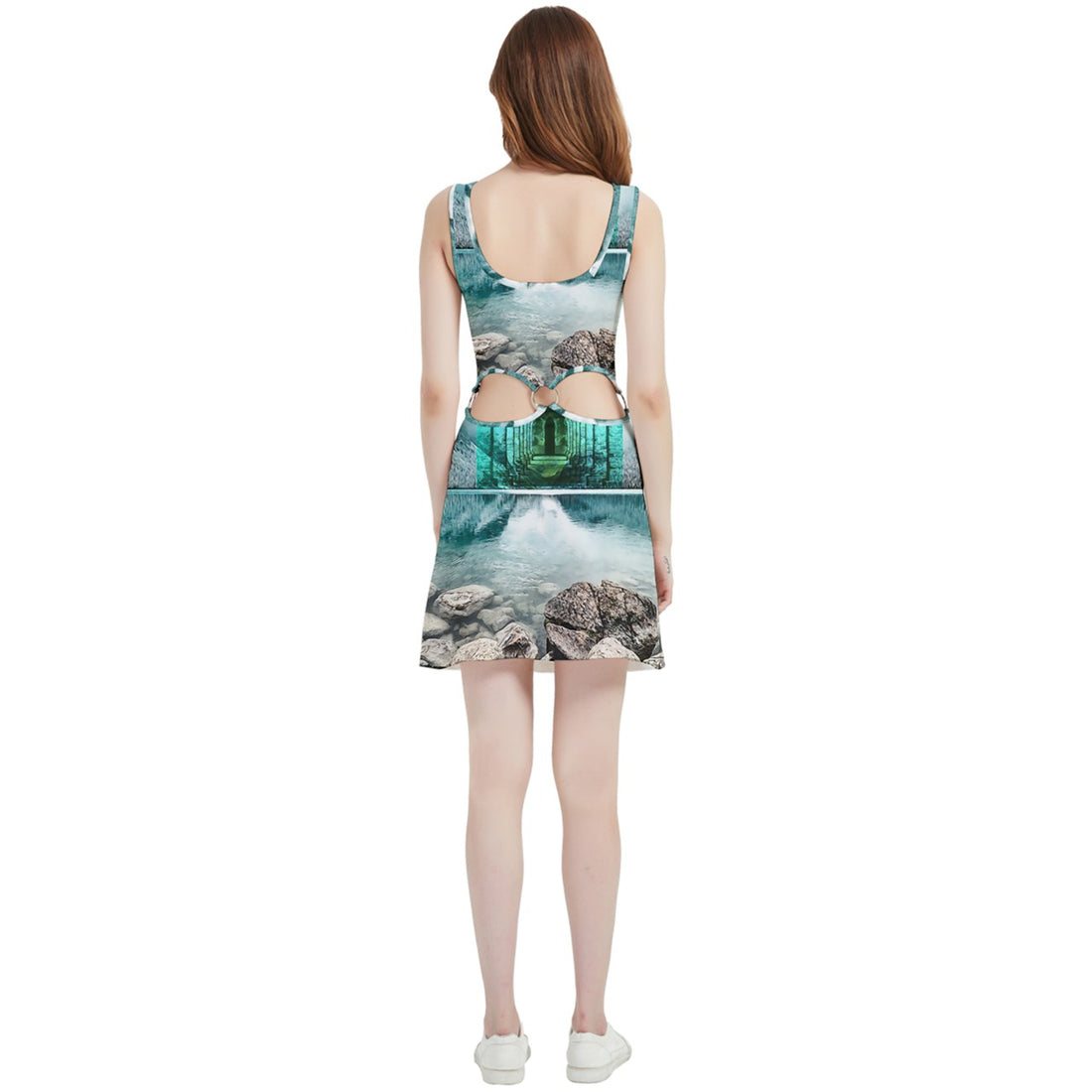 Protect your home and frequency Velvet Cutout Dress