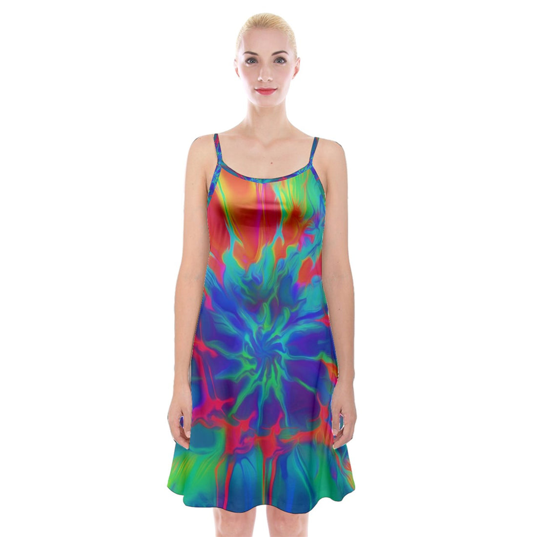 Neurotransmitters Activation Spaghetti Strap Velvet Dress