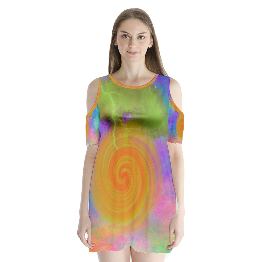 Heal Panic Attacks Shoulder Cutout Velvet One Piece