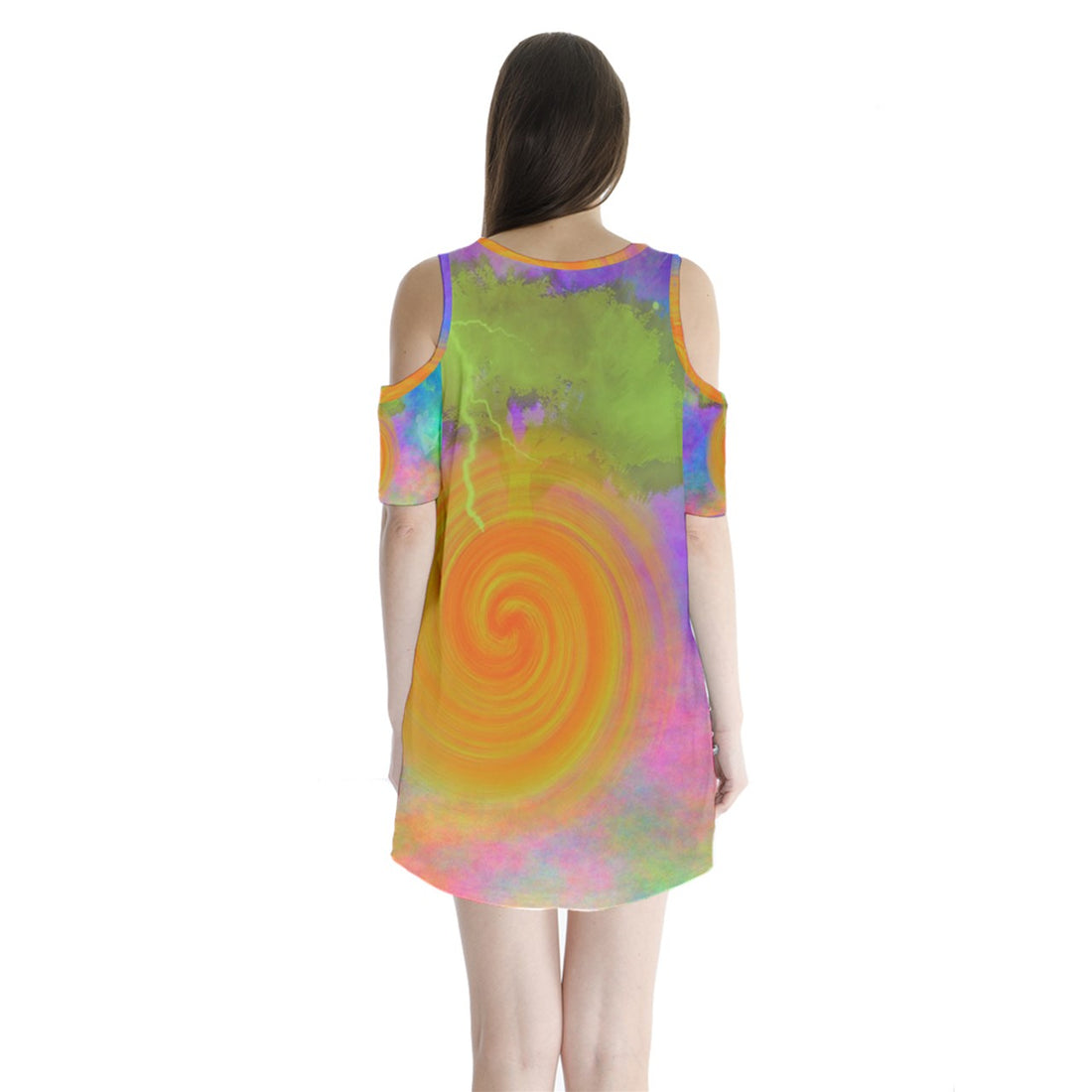 Heal Panic Attacks Shoulder Cutout Velvet One Piece