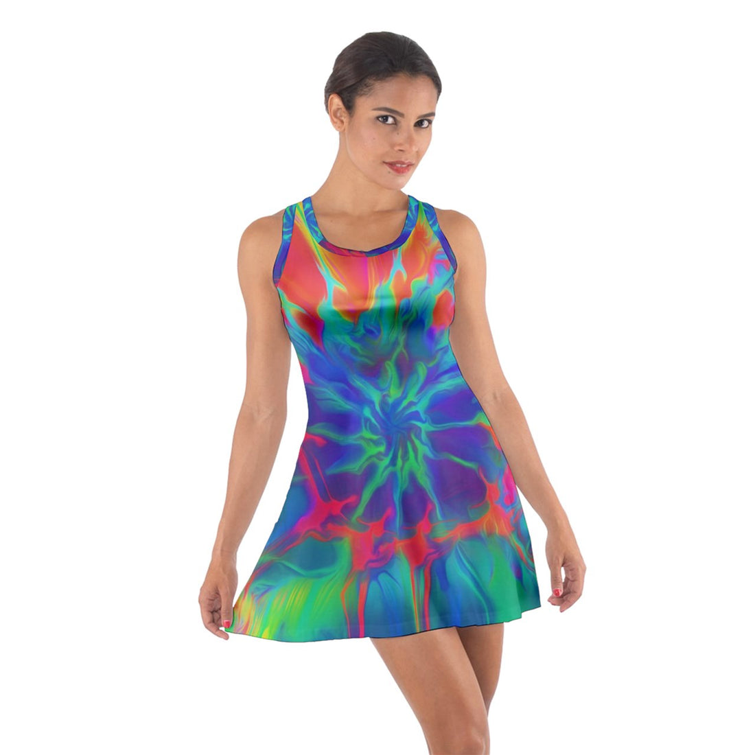 Neurotransmitters Activation Cotton Racerback Dress