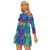 Neurotransmitters Activation Long Sleeve Babydoll Dress