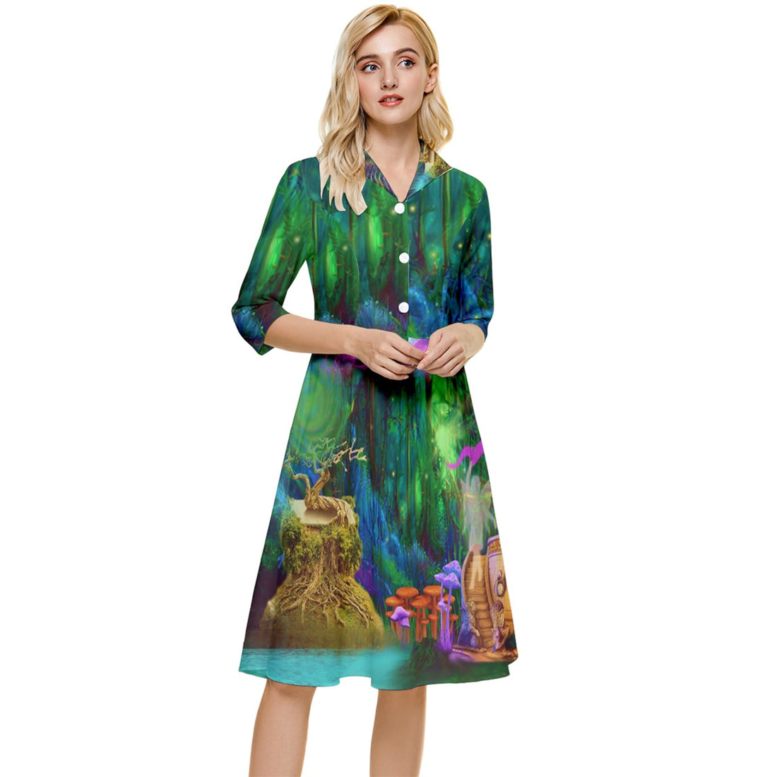 Feminine Energy Balance Classy Knee Length Dress