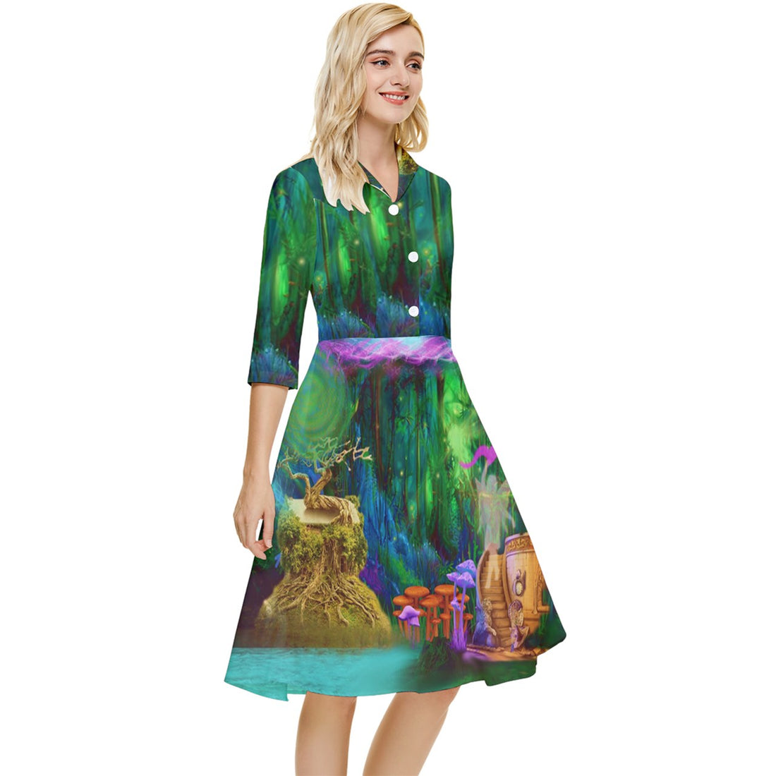 Feminine Energy Balance Classy Knee Length Dress