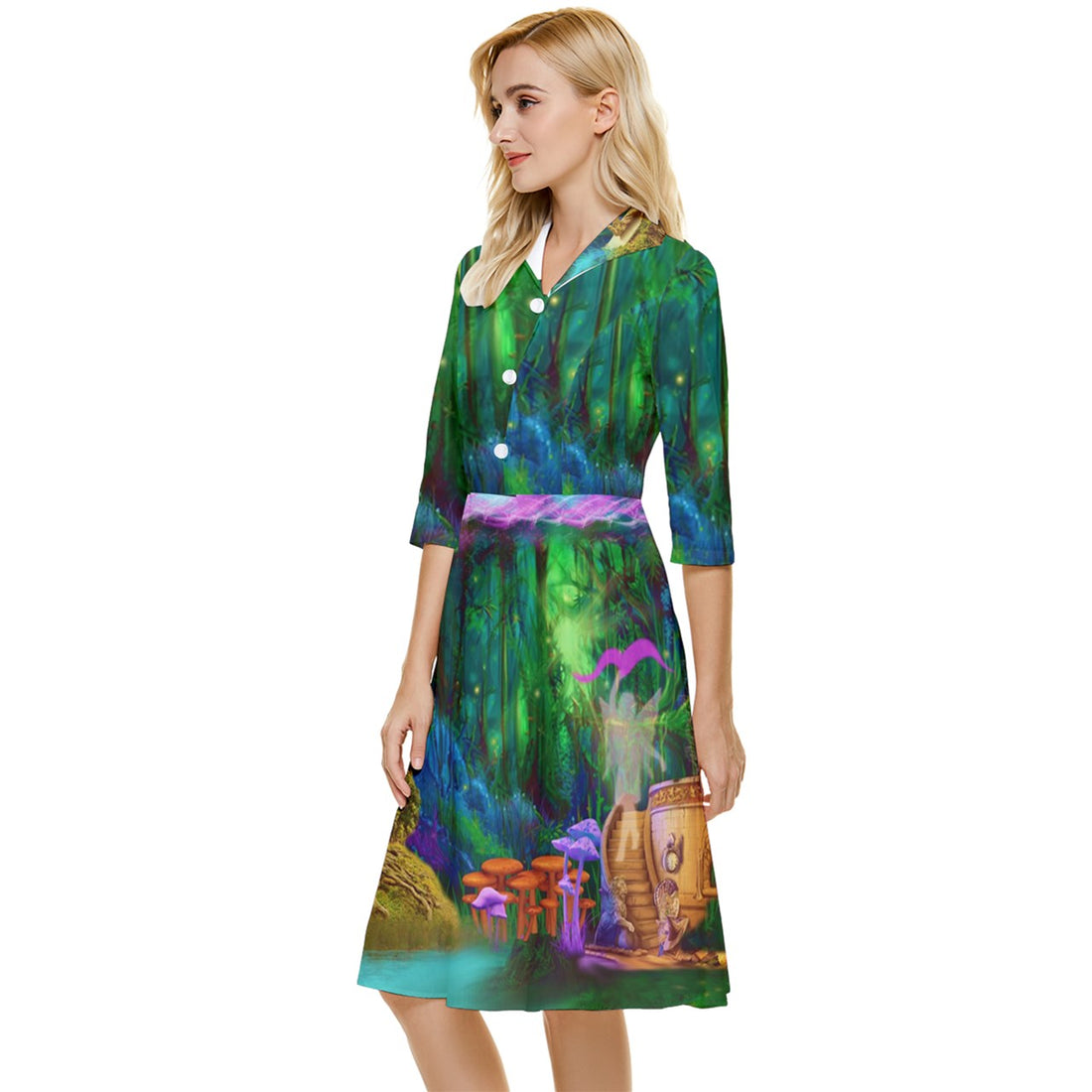 Feminine Energy Balance Classy Knee Length Dress