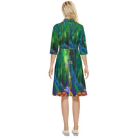 Feminine Energy Balance Classy Knee Length Dress
