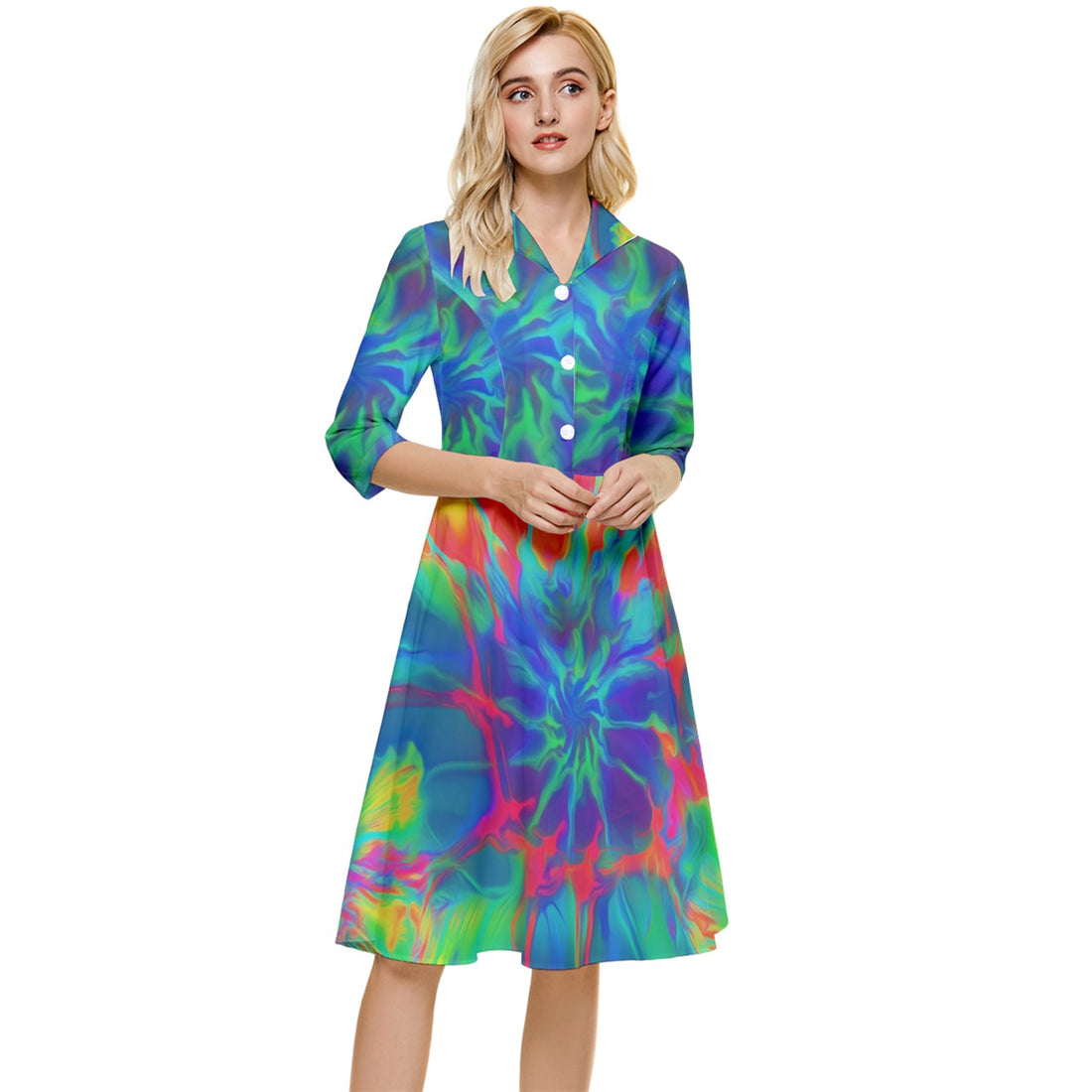 Neurotransmitters Activation Classy Knee Length Dress