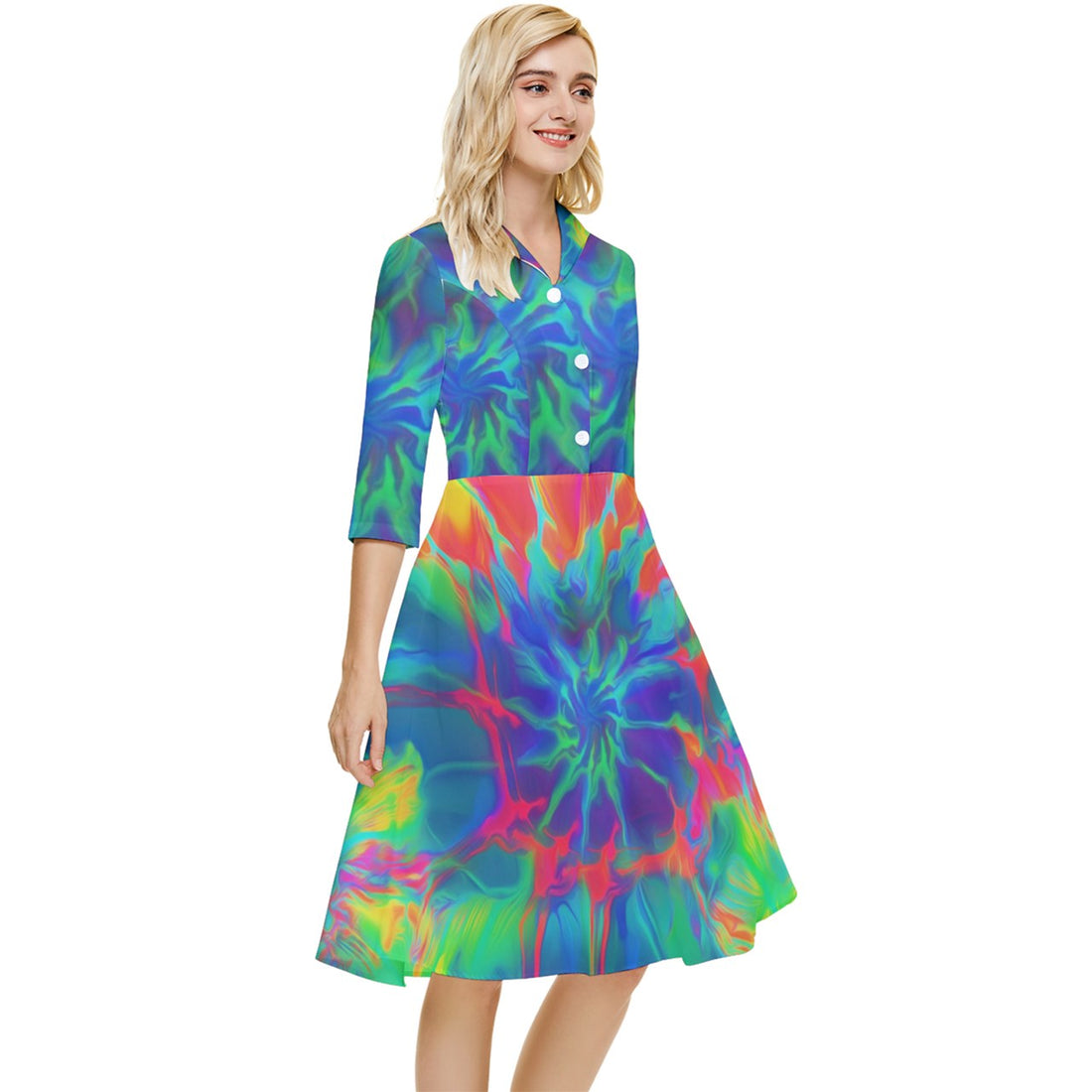 Neurotransmitters Activation Classy Knee Length Dress