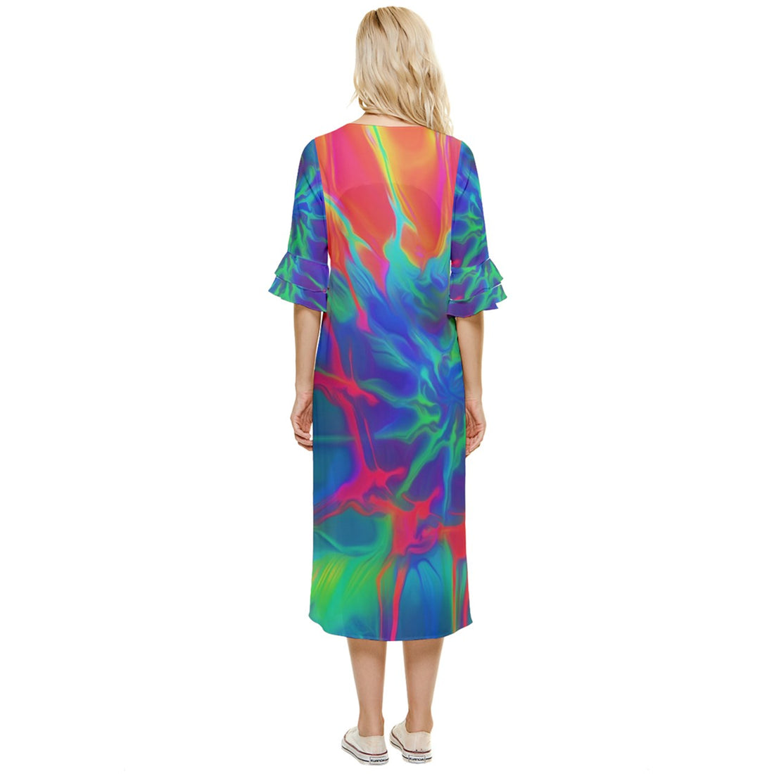 Neurotransmitters Activation Double Cuff Midi Dress