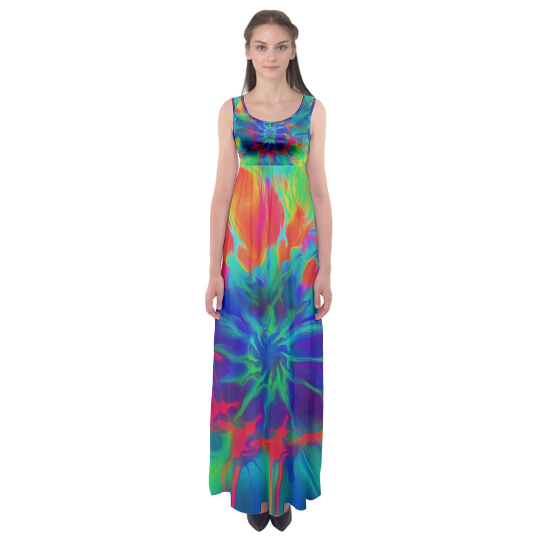 Neurotransmitters Activation Empire Waist Maxi Dress