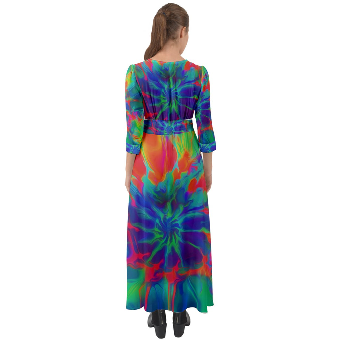 Neurotransmitters Activation Button Up Boho Maxi Dress