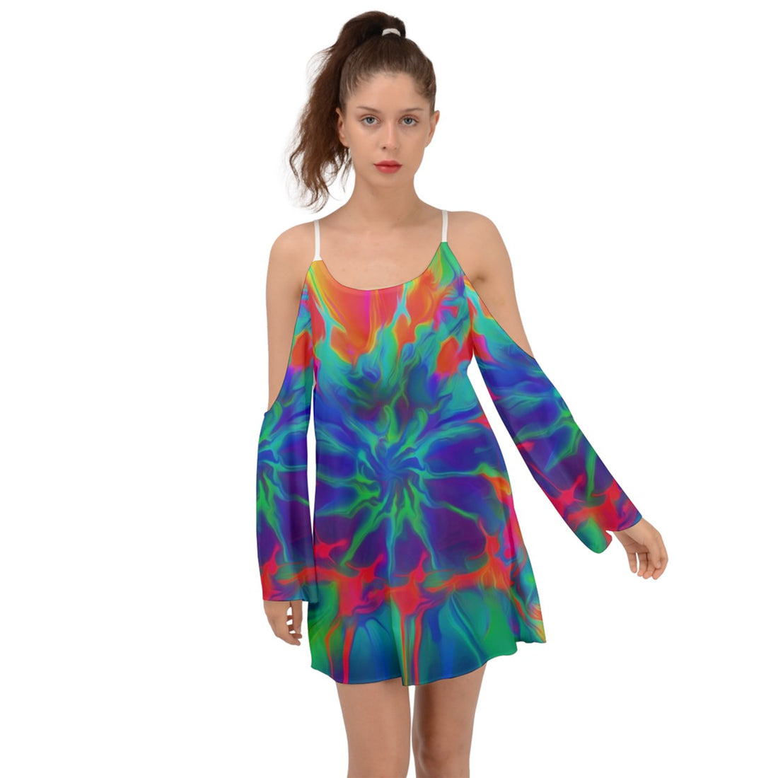 Neurotransmitters Activation Kimono Sleeves Boho Dress