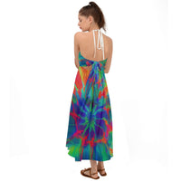 Neurotransmitters Activation Halter Tie Back Dress