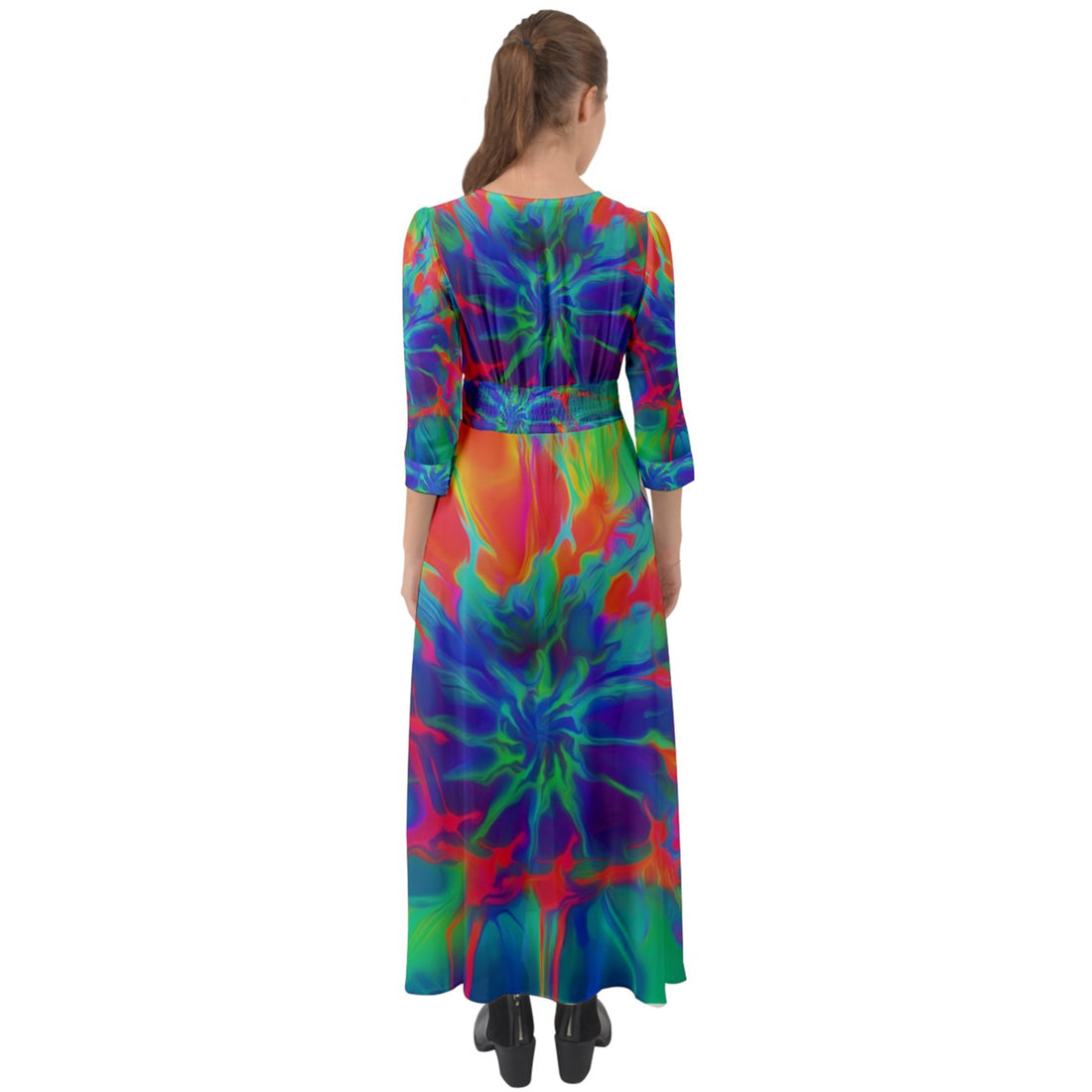 Neurotransmitters Activation Button Up Maxi Dress
