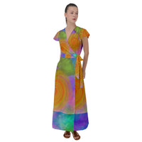 Heal Panic Attacks Flutter Sleeve Maxi Dress