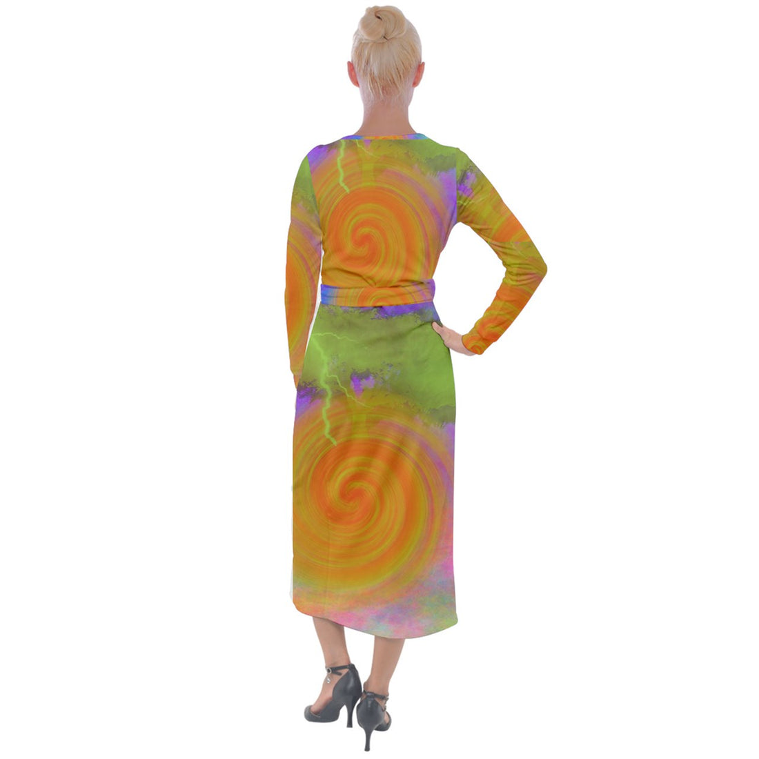 Heal Panic Attacks Velvet Maxi Wrap Dress