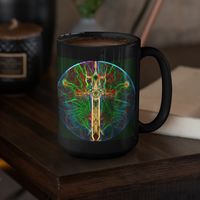 Collector's Bluish Magic Sword Black Mug 15oz