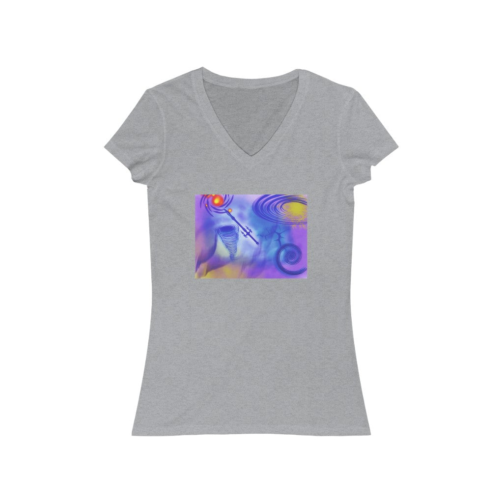 Anti Mind Control Women's Jersey Short Sleeve V-Neck Tee