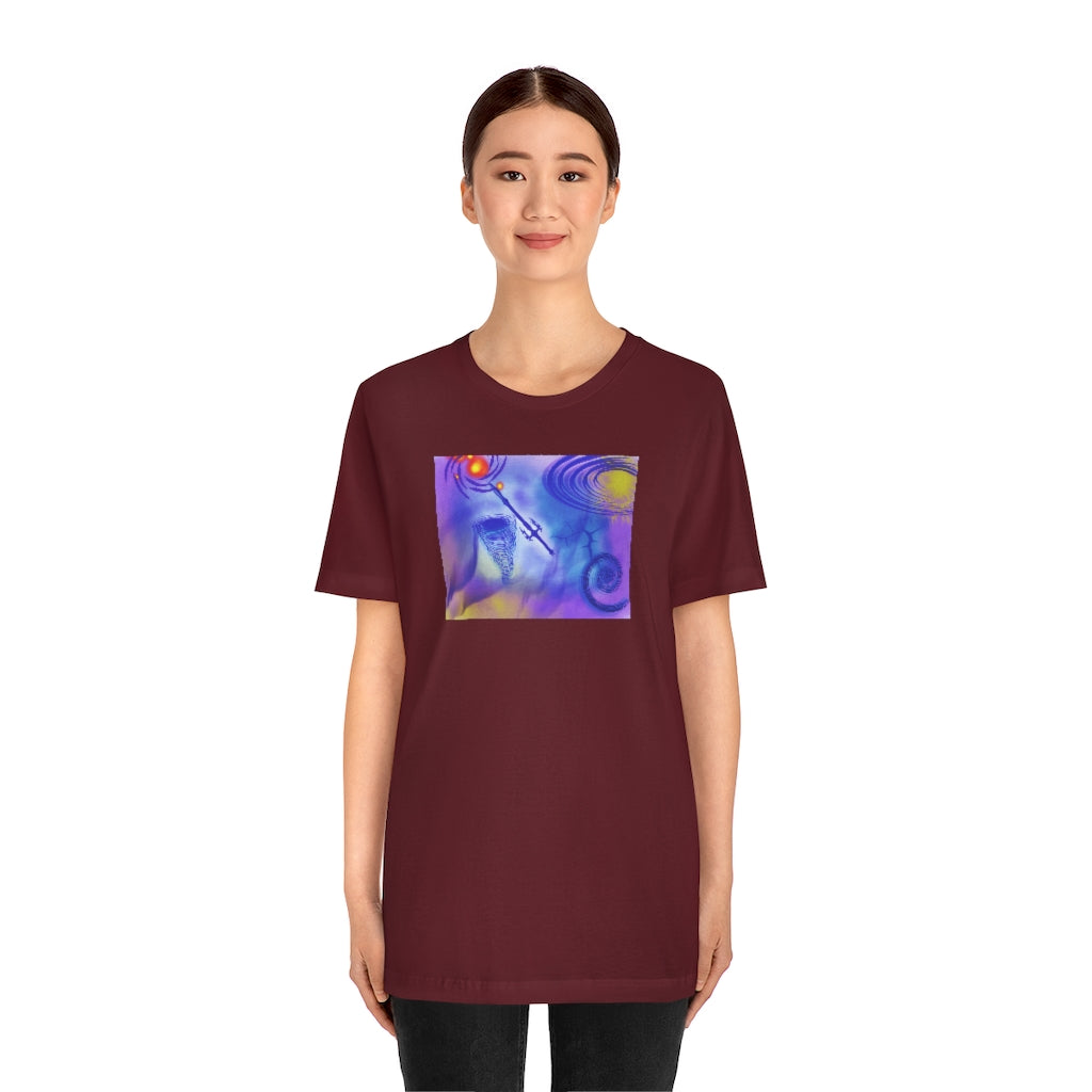 Anti Mind Control Purple Unisex Jersey Short Sleeve Tee
