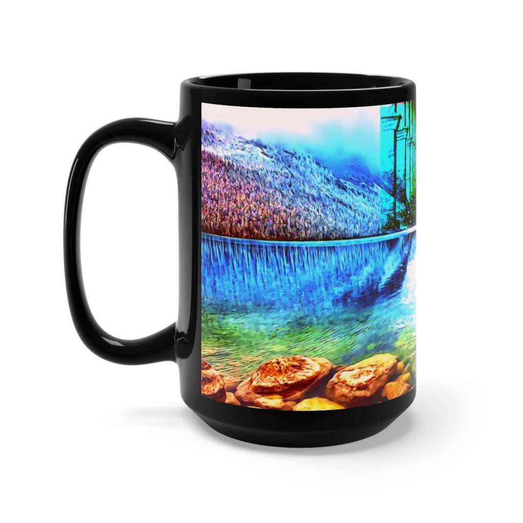 Protect your home and frequency - Black Mug 15oz