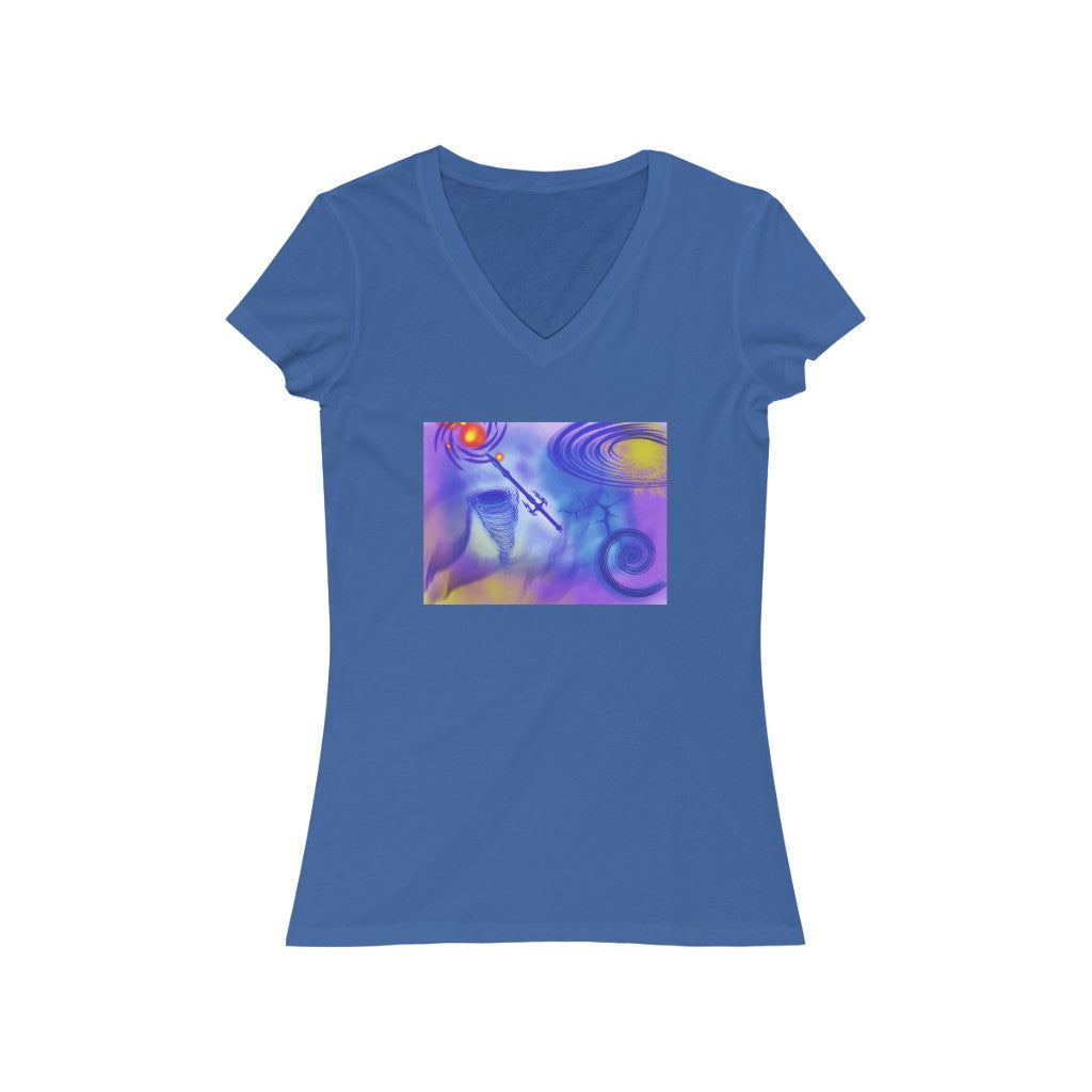 Anti Mind Control Women's Jersey Short Sleeve V-Neck Tee