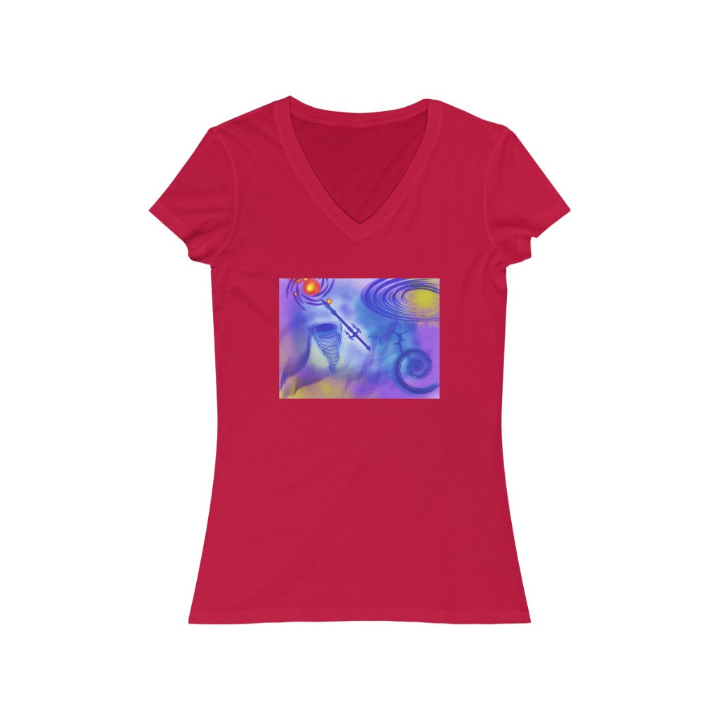 Anti Mind Control Women's Jersey Short Sleeve V-Neck Tee