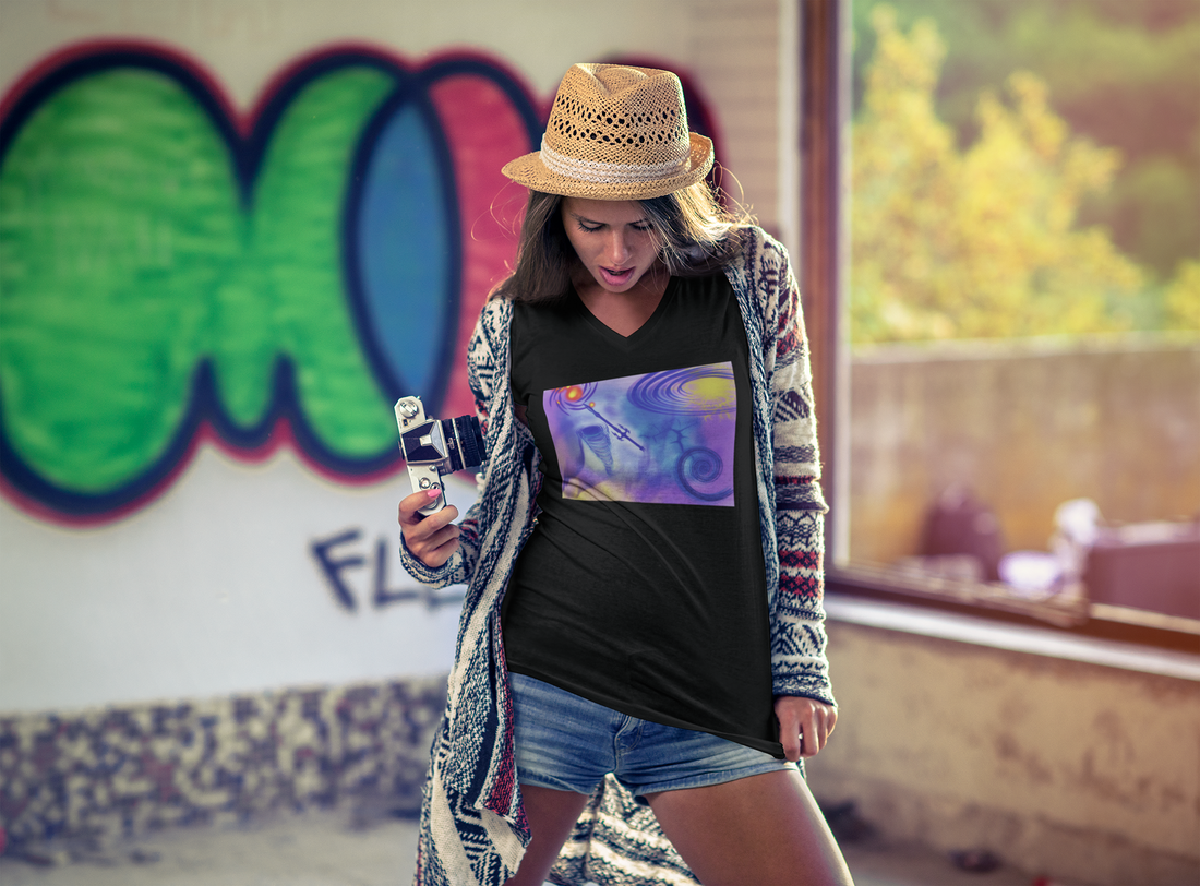 Anti Mind Control Women's Jersey Short Sleeve V-Neck Tee