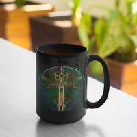 Collector's Bluish Magic Sword Black Mug 15oz